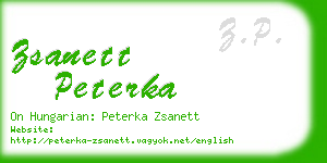 zsanett peterka business card